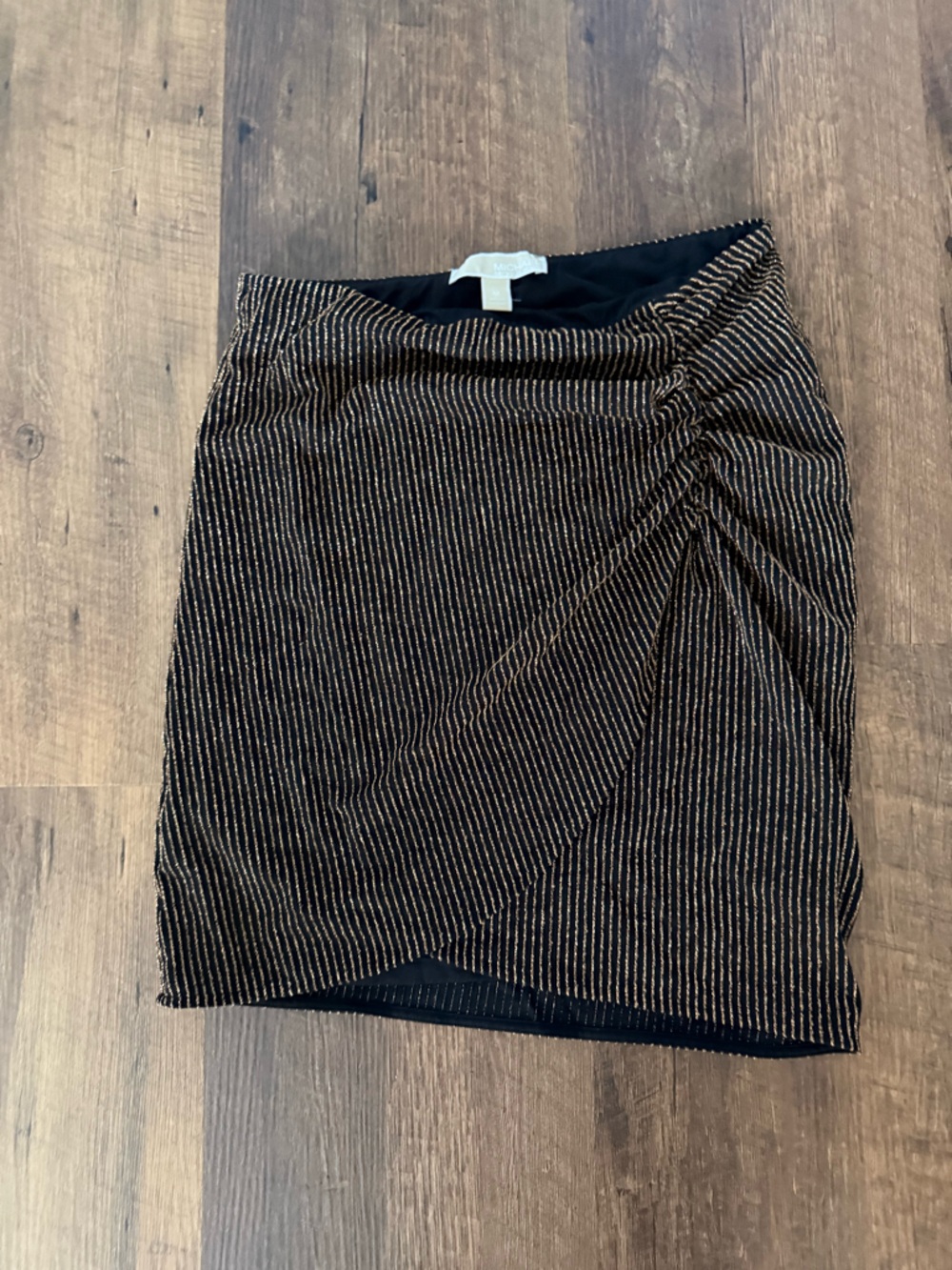 Michael Kors Black and Gold Skirt Medium